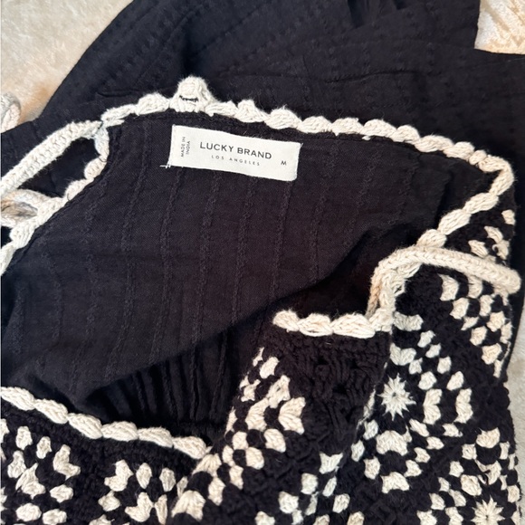 Lucky brand black and white crochet romper - Picture 7 of 9